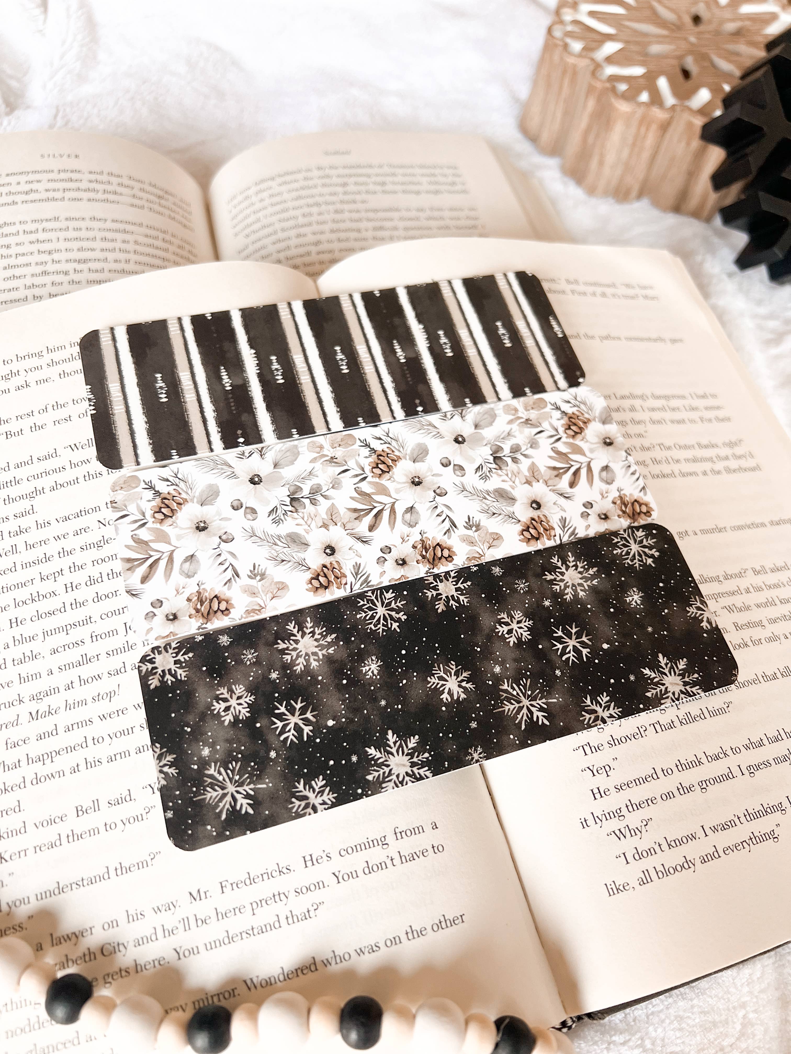 Dark Winter Bookmark Set, Neutral Winter