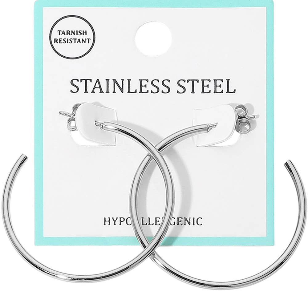 Stainless Steel Hoop Earrings