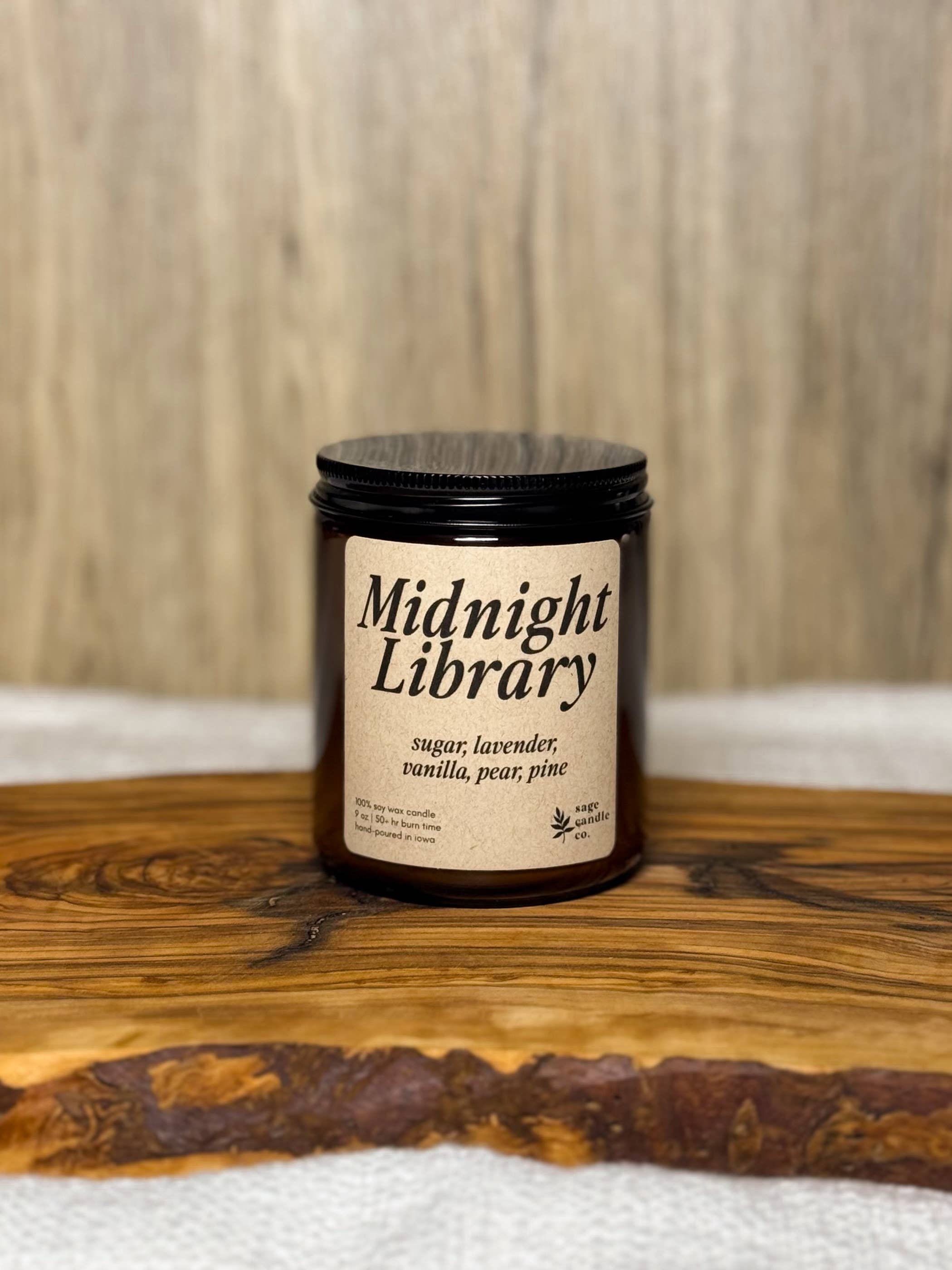 Midnight Library - 100% Soy Wax Candle