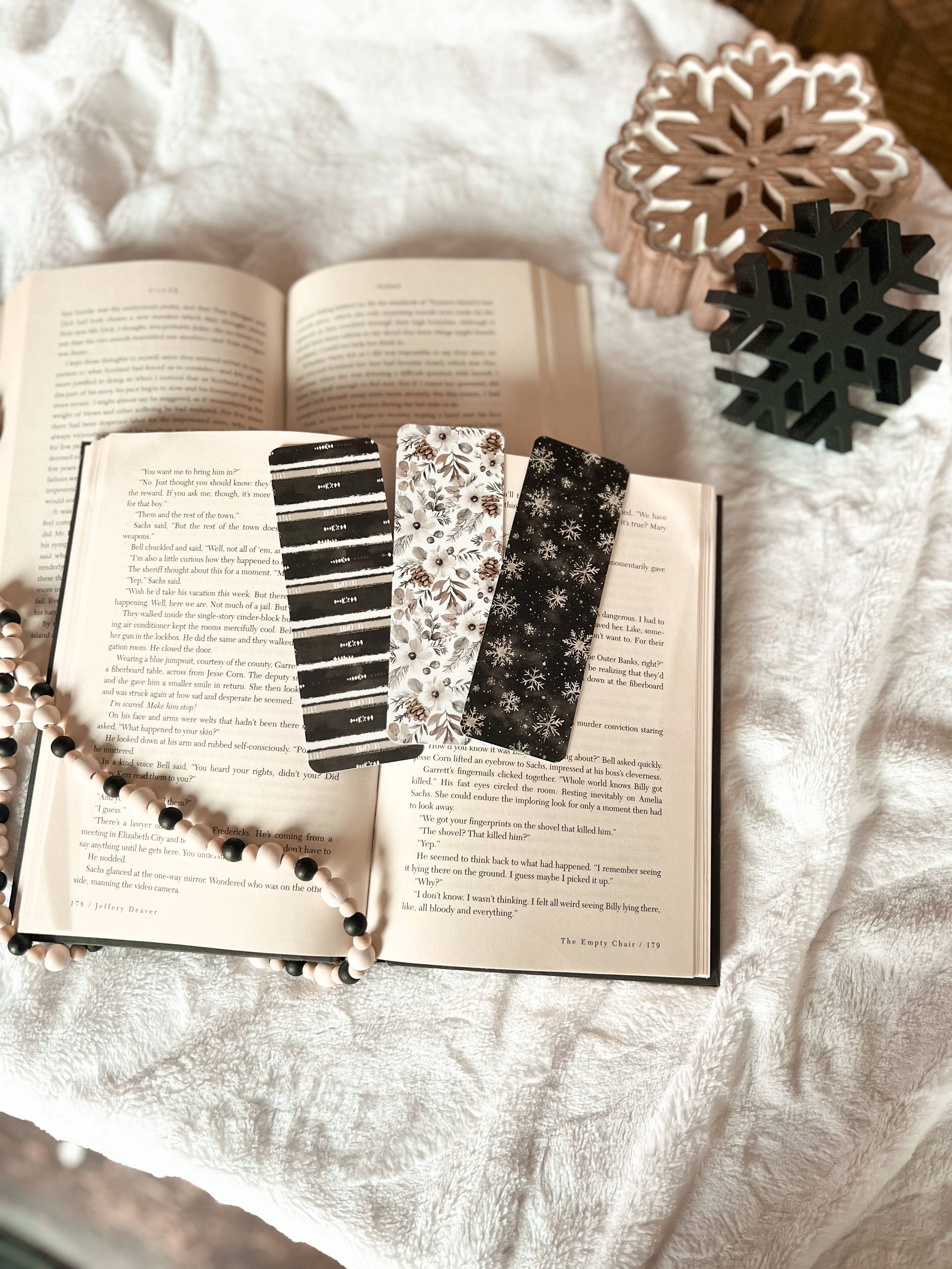 Dark Winter Bookmark Set, Neutral Winter
