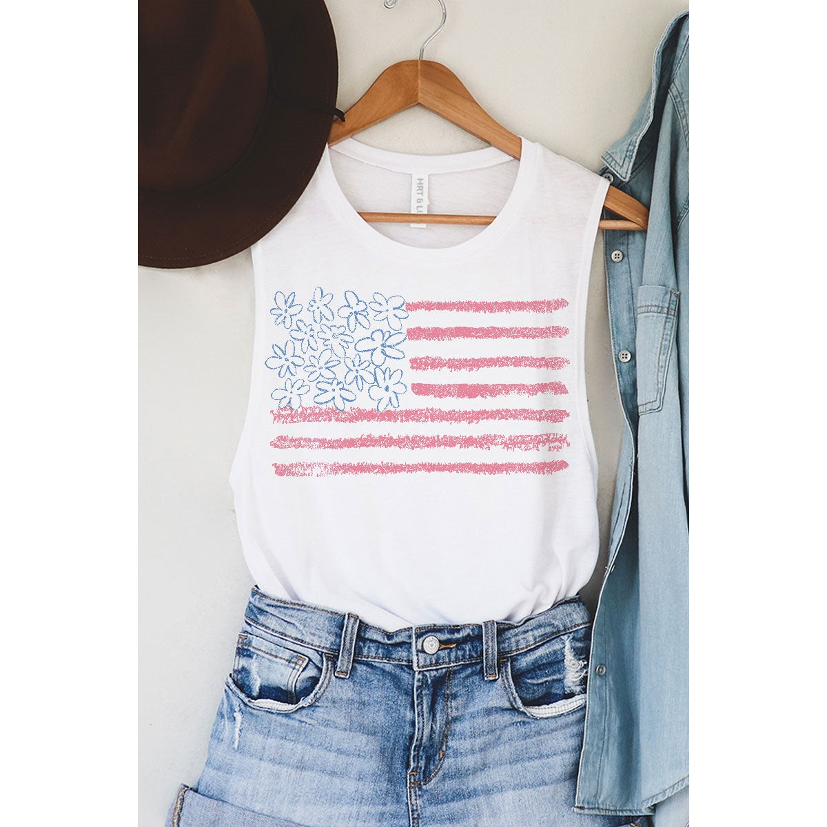 American Flag Mineral Graphic Tank Top
