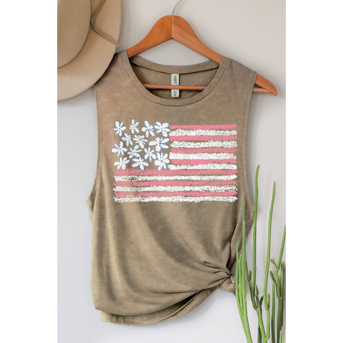 American Flag Mineral Graphic Tank Top