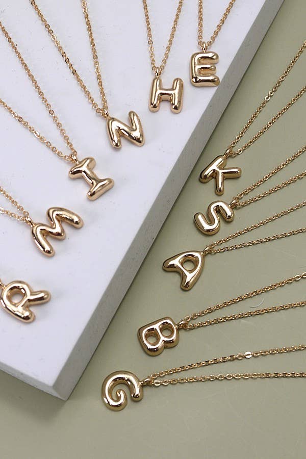 BUBBLE LETTER NECKLACE