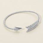 Feathered Arrow Twisted Wire Cuff Bracelet