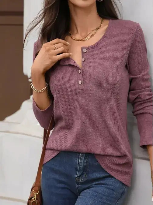 Waffle Knit Long Sleeve