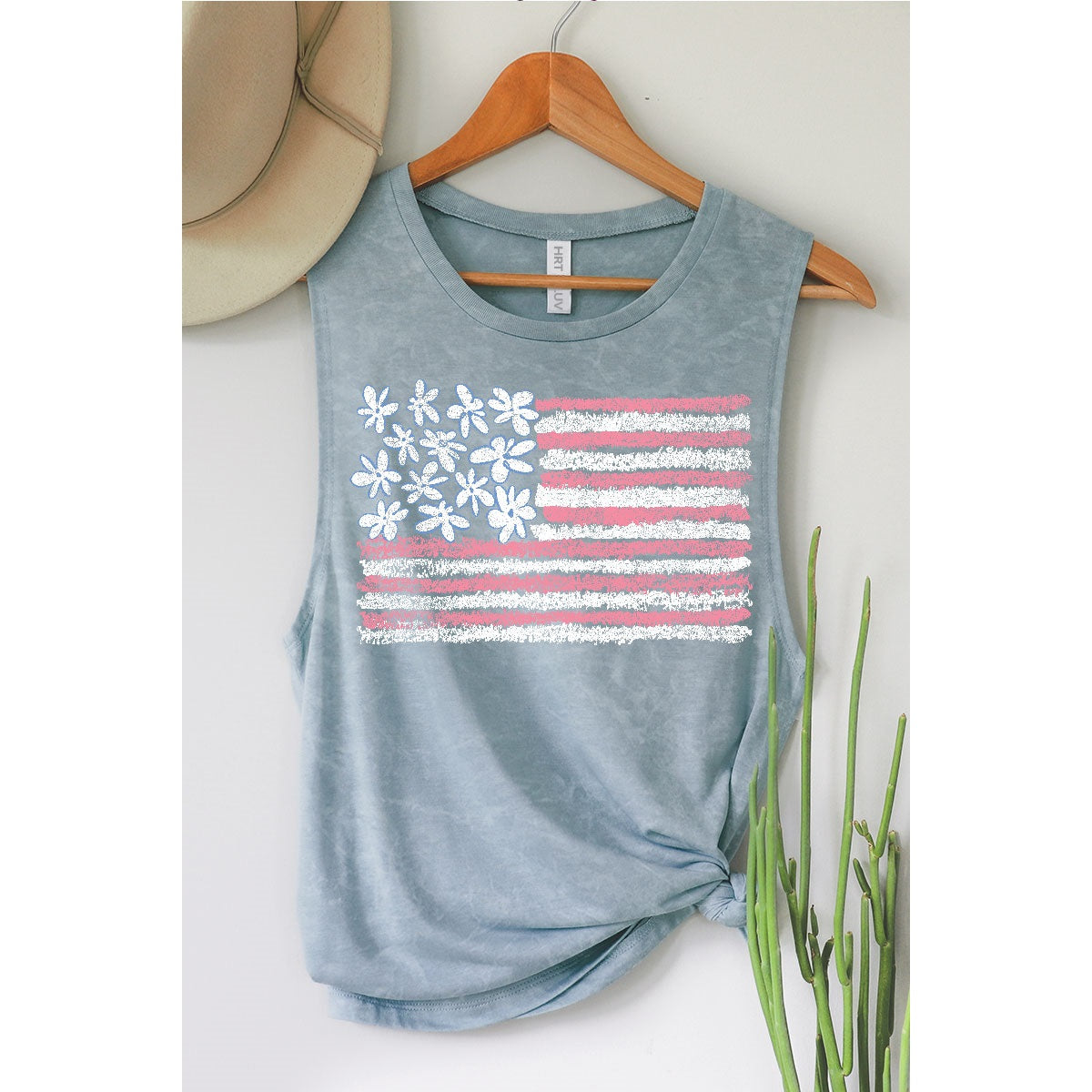 American Flag Mineral Graphic Tank Top