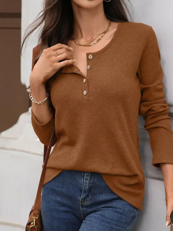 Waffle Knit Long Sleeve