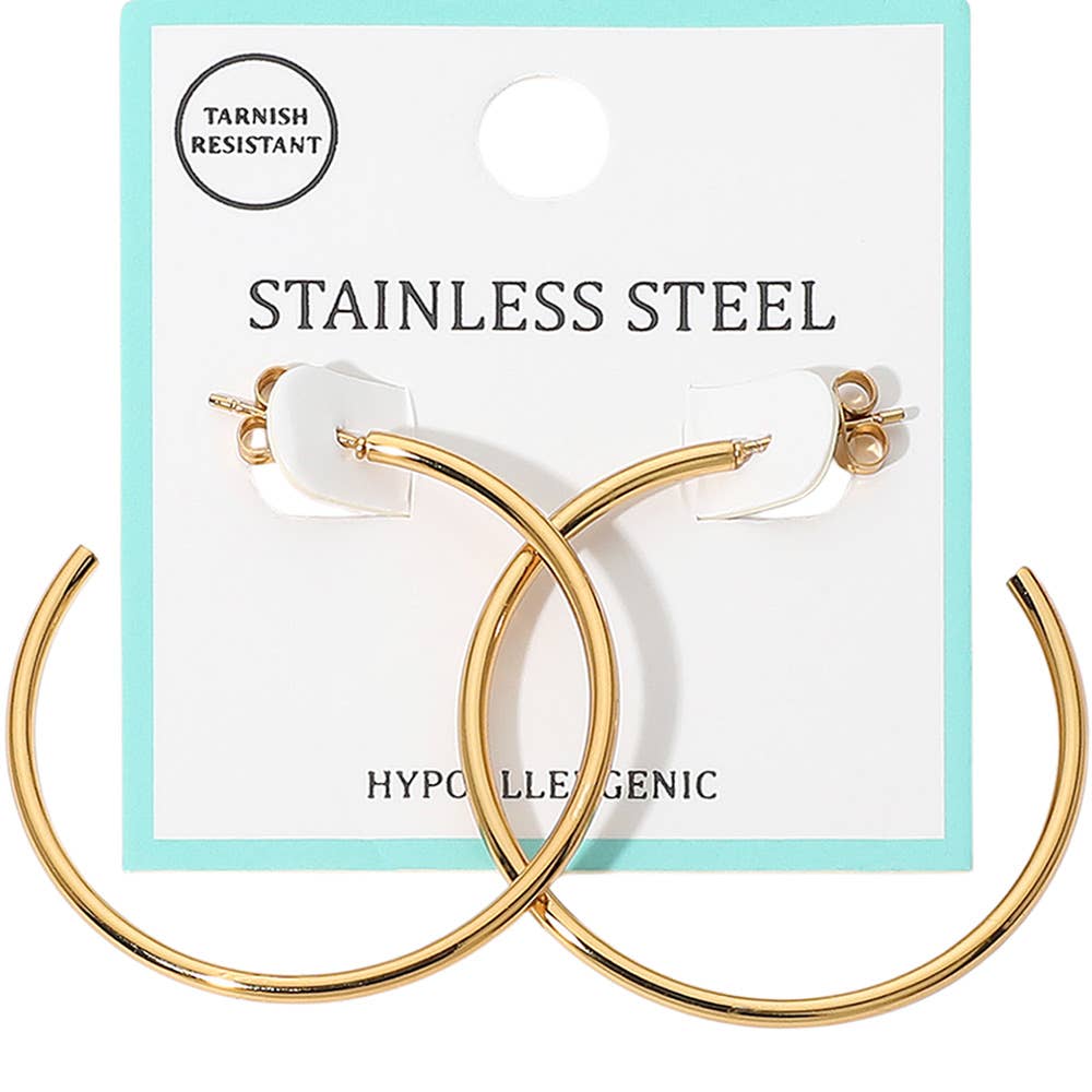 Stainless Steel Hoop Earrings