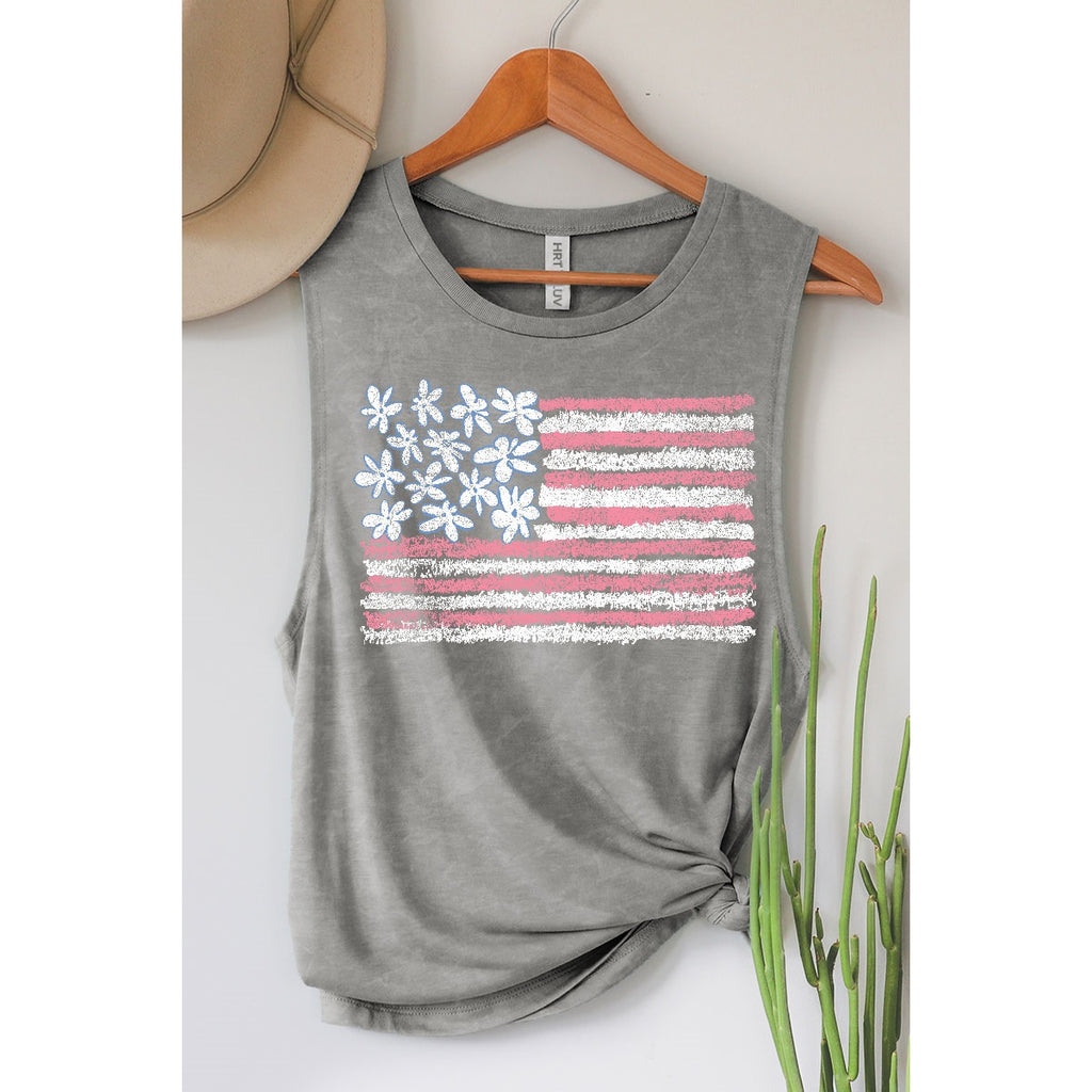 American Flag Mineral Graphic Tank Top
