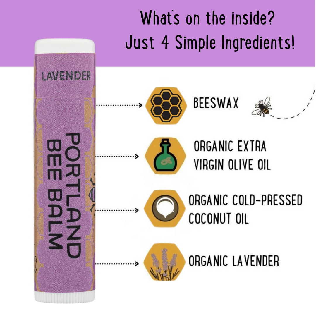 Lavender Beeswax Lip Balm 24-Count Display
