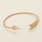 Feathered Arrow Twisted Wire Cuff Bracelet