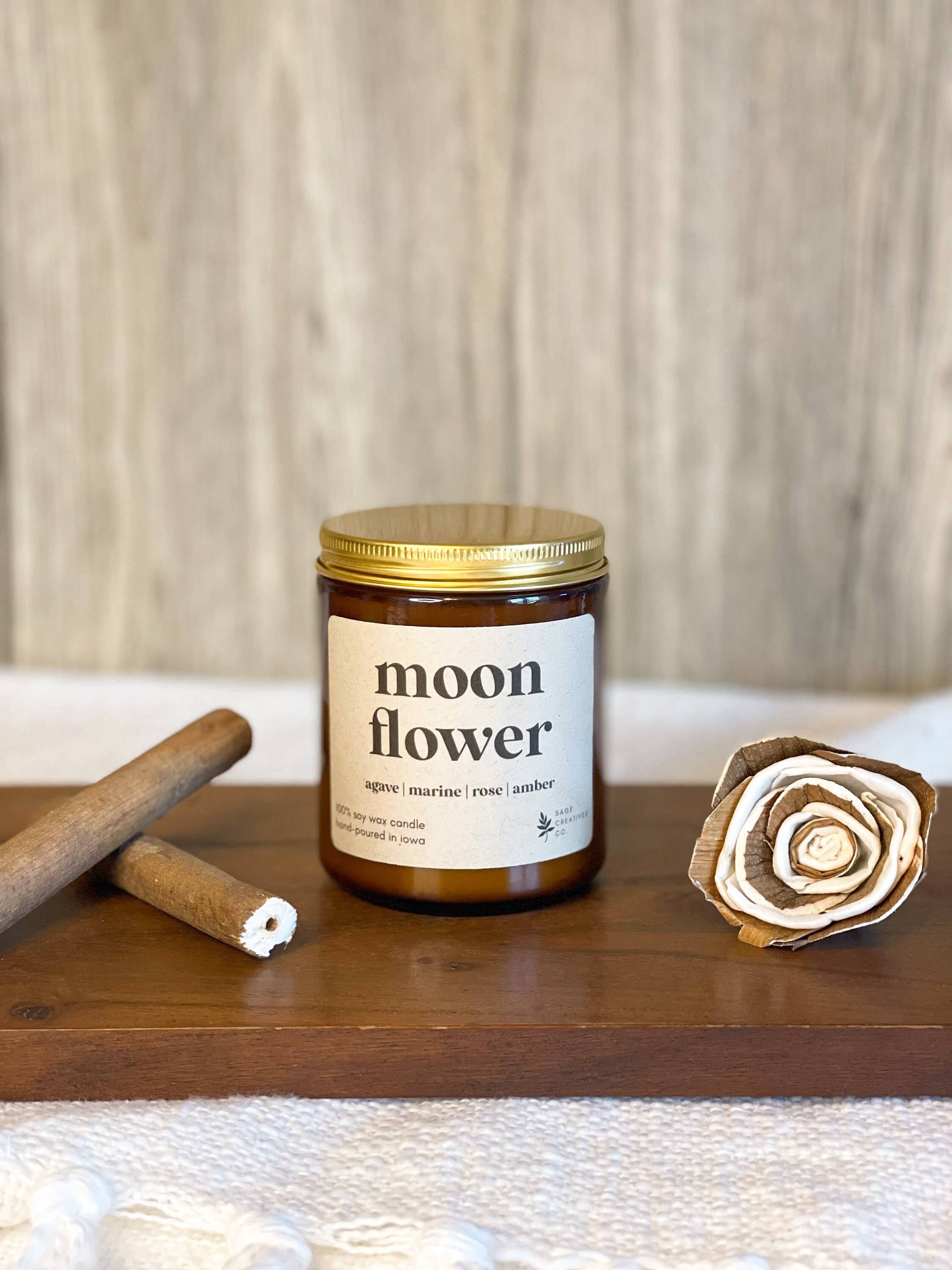 Moon Flower - 100% Soy Wax Candle