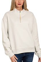 Fleece Half Zip Sweatshirt