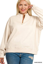 Plus Fleece Half Zip Sweatshirt