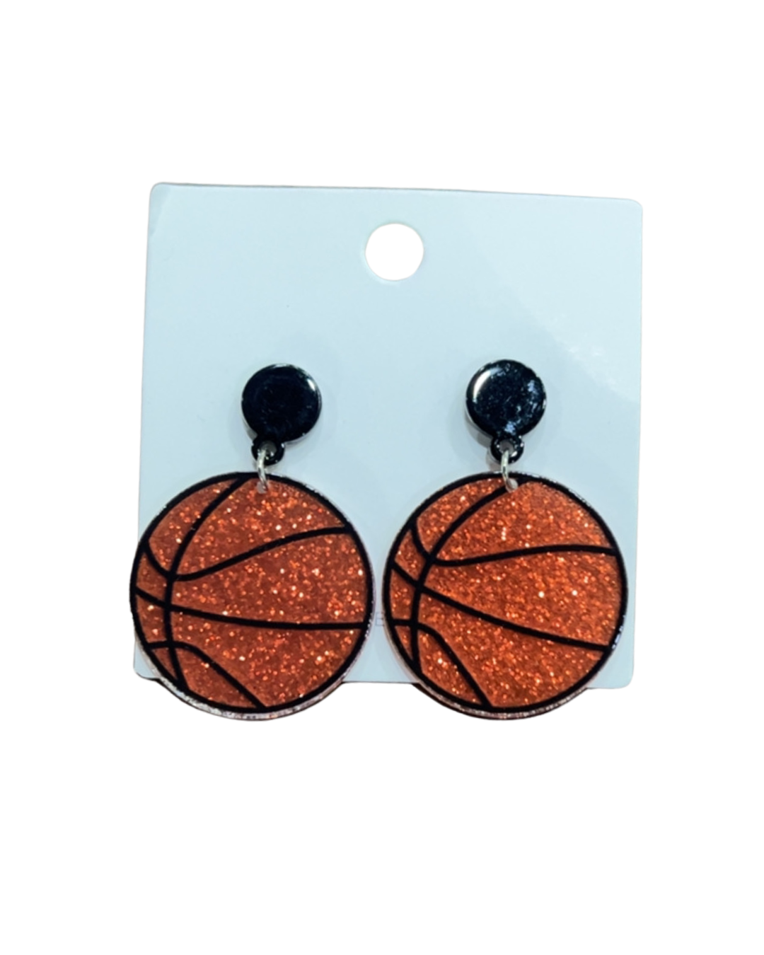Basketball Glitter Earrings