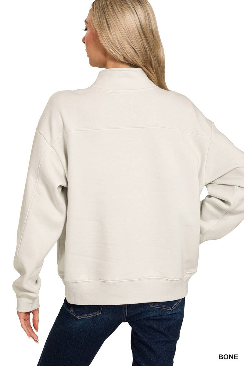 Fleece Half Zip Sweatshirt