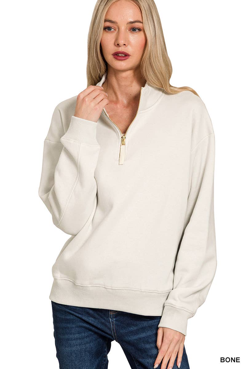 Fleece Half Zip Sweatshirt