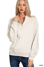 Fleece Half Zip Sweatshirt