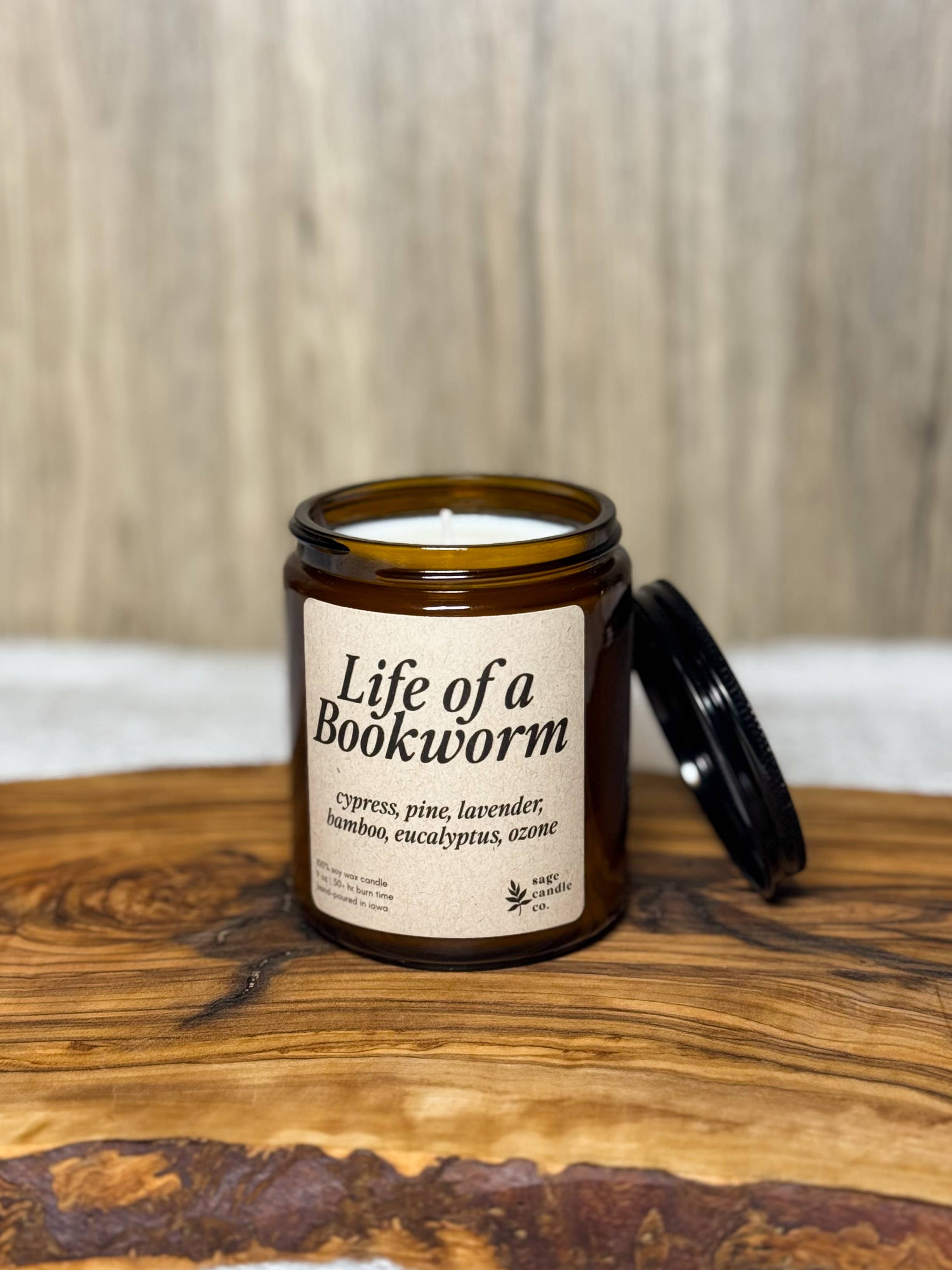 Life of a Bookworm - 100% Soy Wax Candle