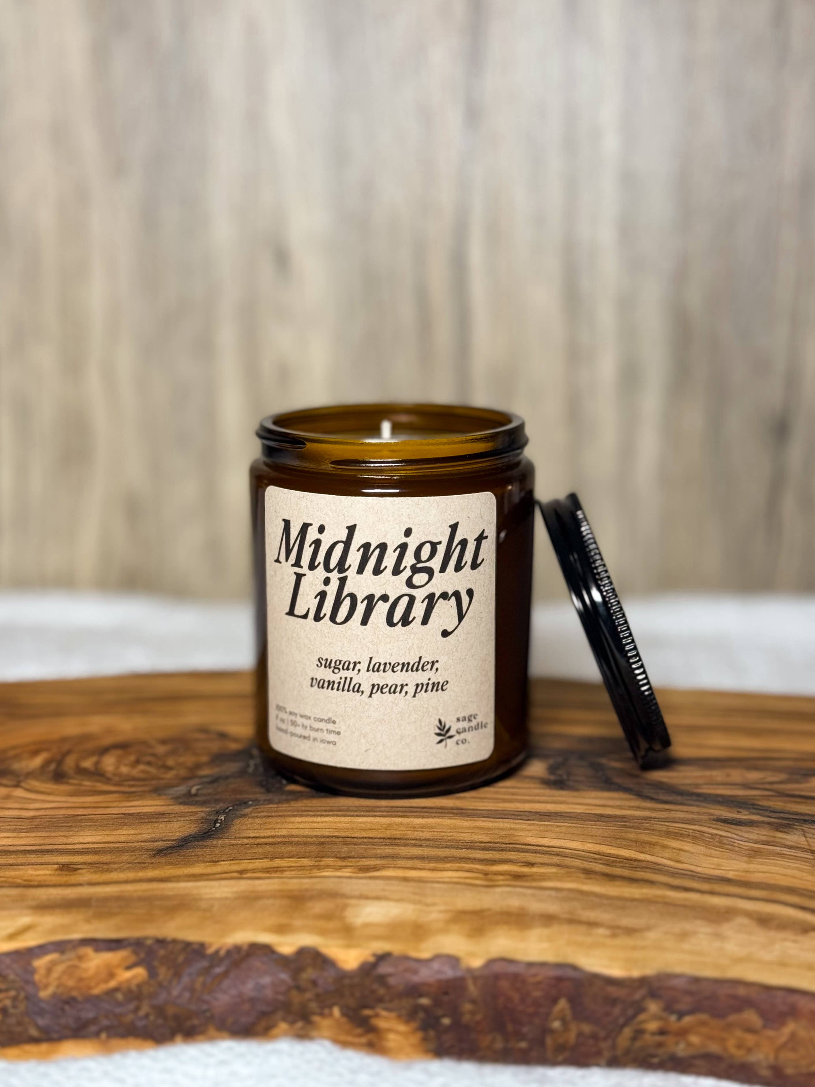 Midnight Library - 100% Soy Wax Candle