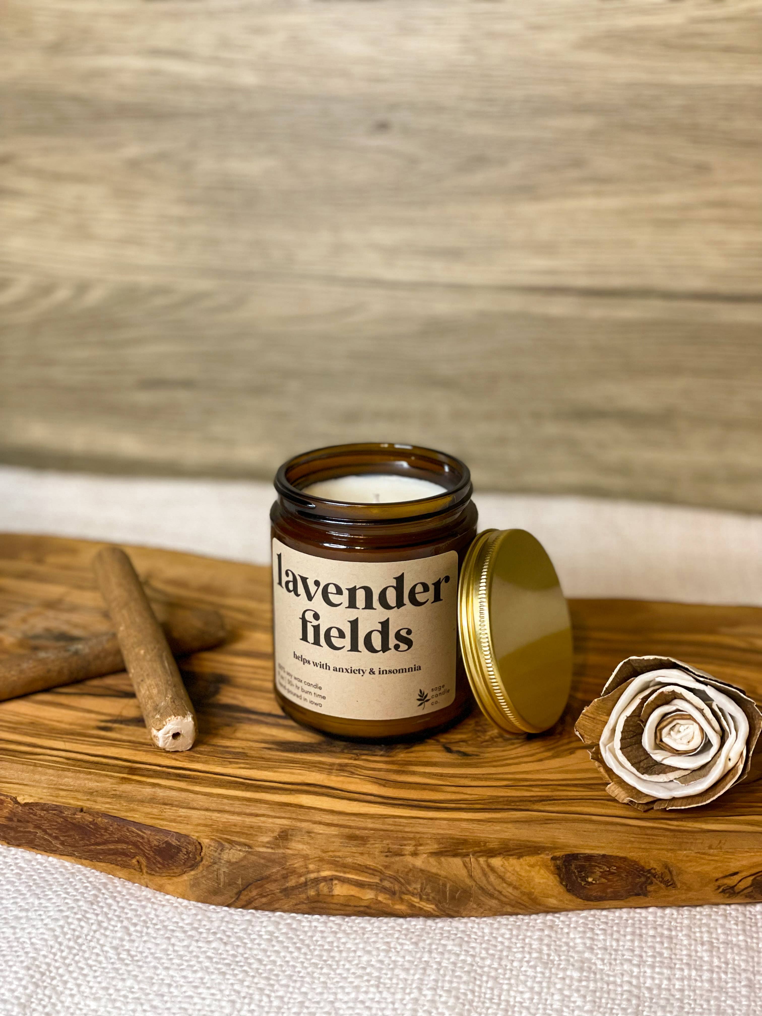 Lavender Fields - 100% Soy Wax Aromatherapy Candle