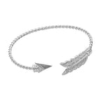 Feathered Arrow Twisted Wire Cuff Bracelet