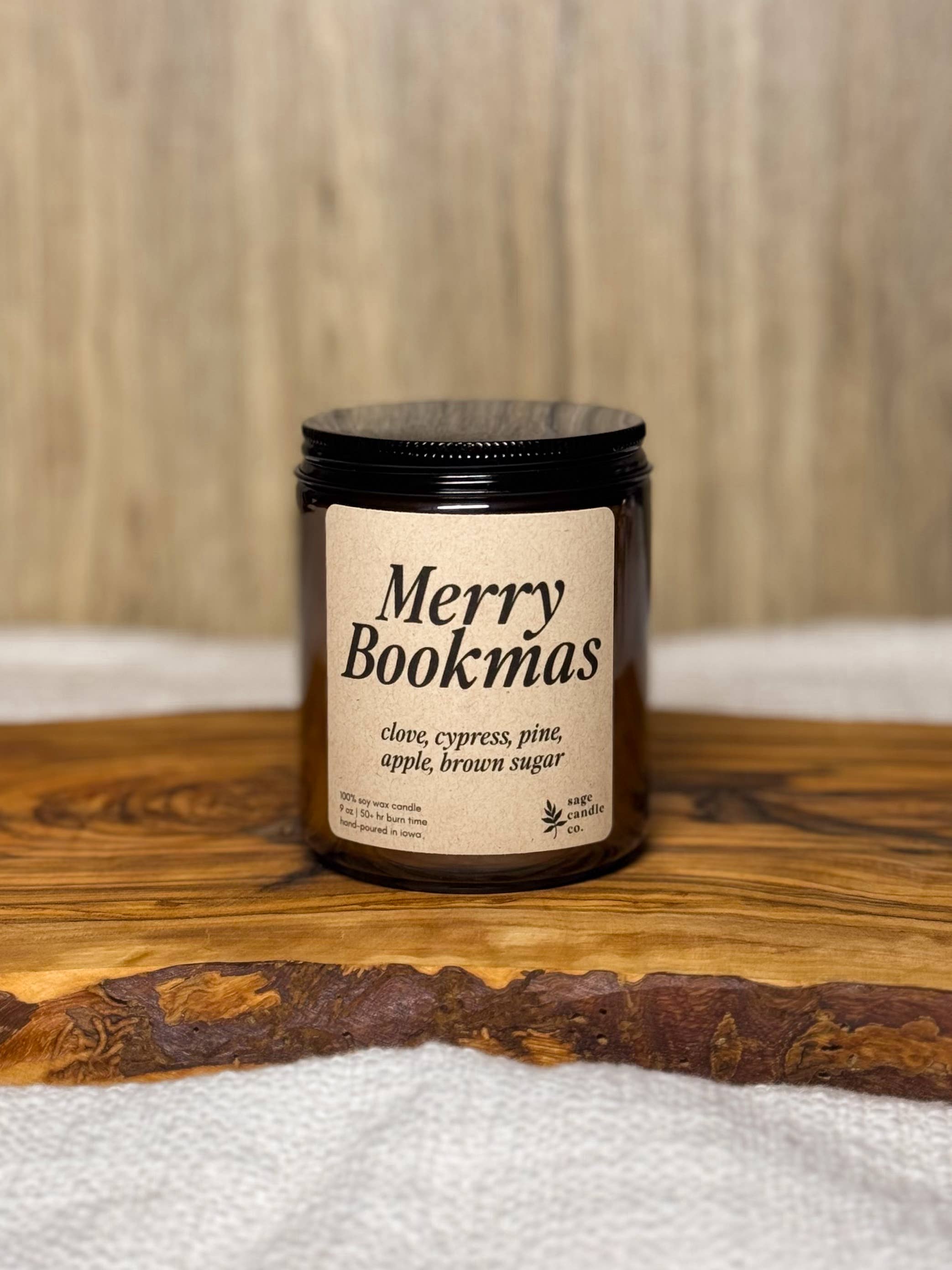 Merry Bookmas - 100% Soy Wax Christmas Candle