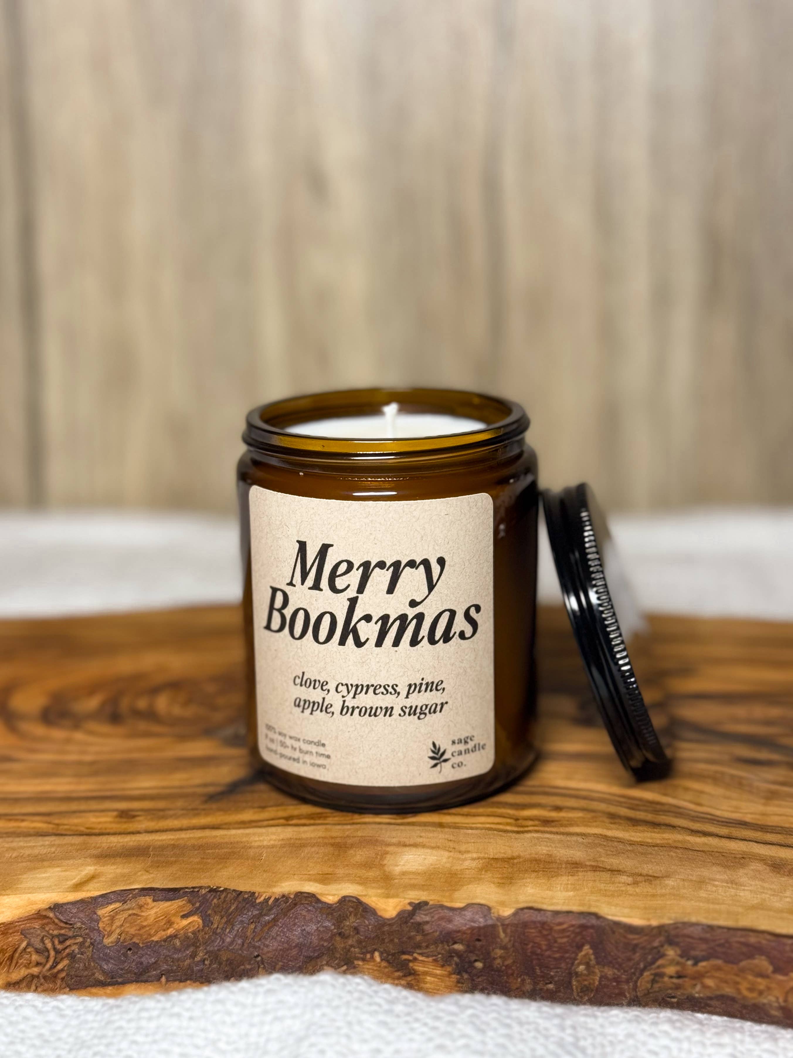 Merry Bookmas - 100% Soy Wax Christmas Candle