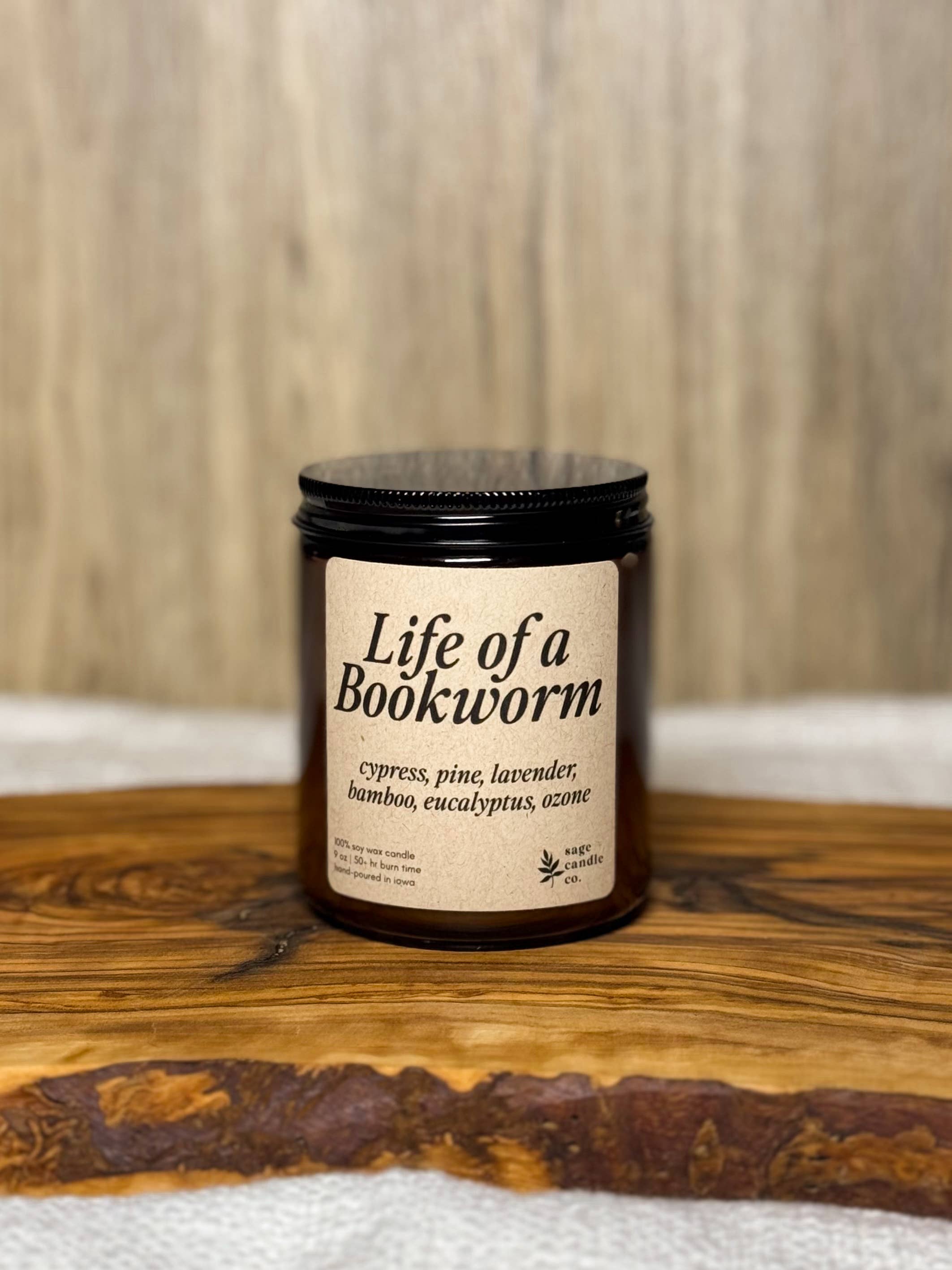 Life of a Bookworm - 100% Soy Wax Candle