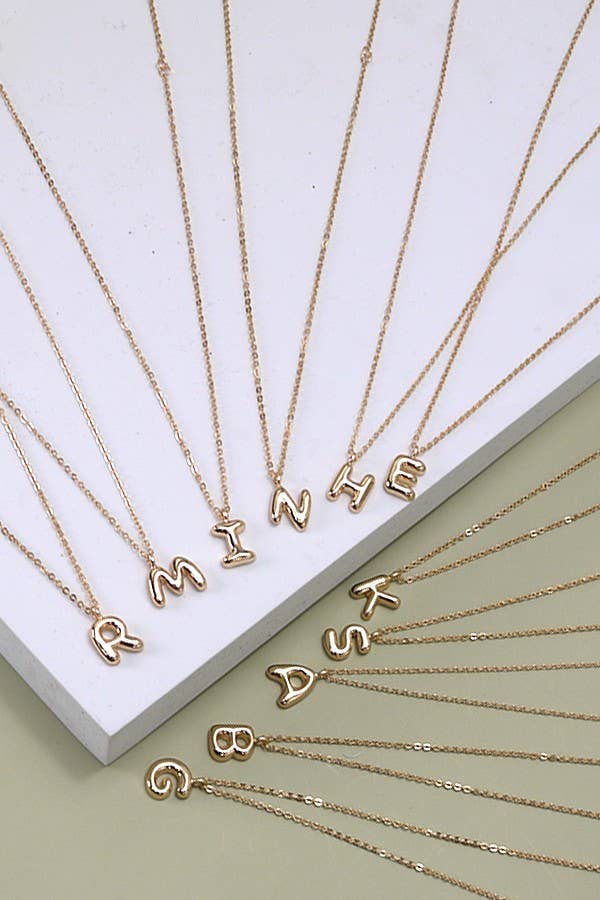BUBBLE LETTER NECKLACE