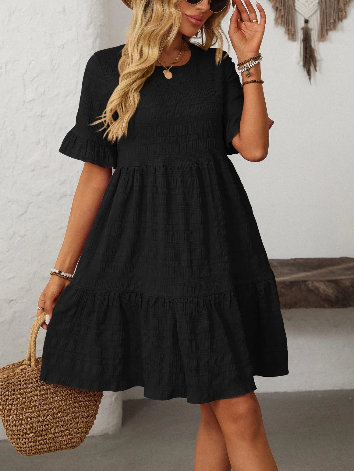 Loose Casual Short-Sleeve Elegant Dress