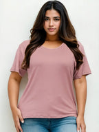 Plus Size Basic Short Sleeve T-Shirt