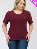 Plus Size Basic Short Sleeve T-Shirt